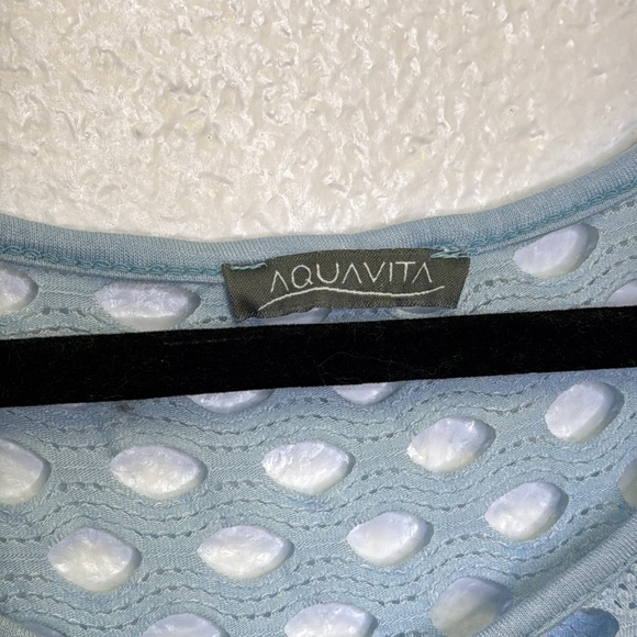 Aquavita Light Blue Mesh Top - Picture 2 of 5